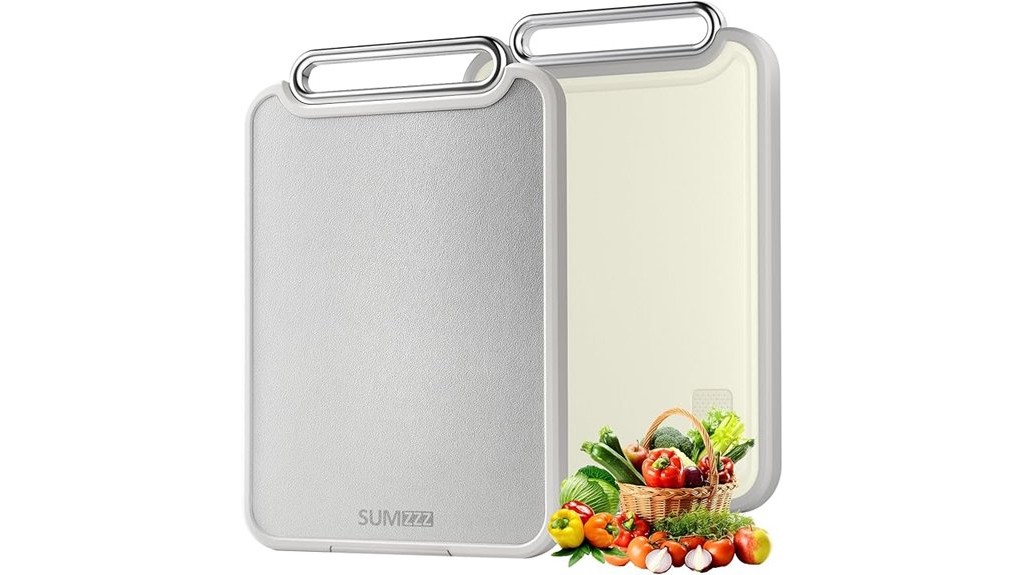 large stainless steel cutting board
