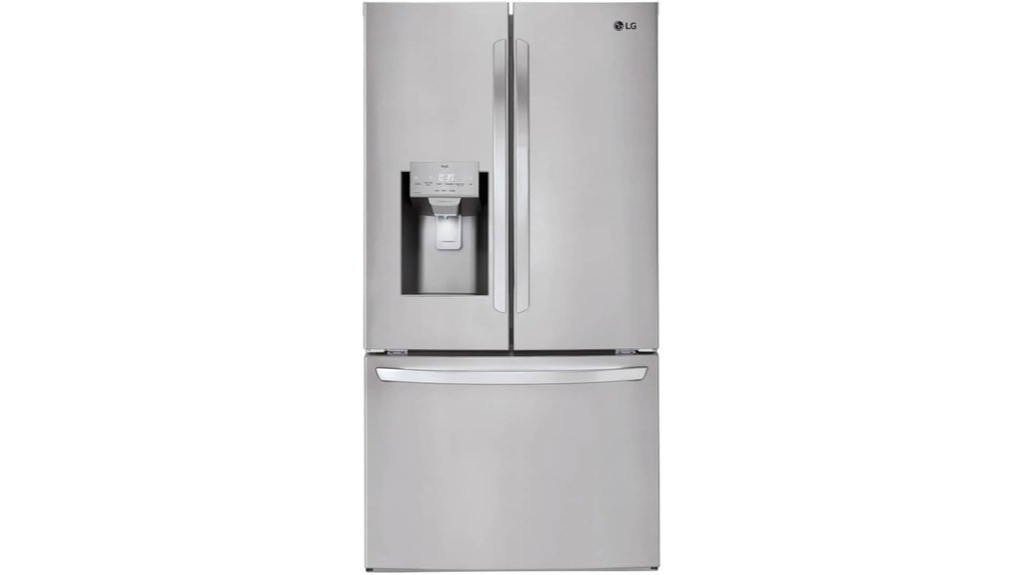 large stainless steel french door