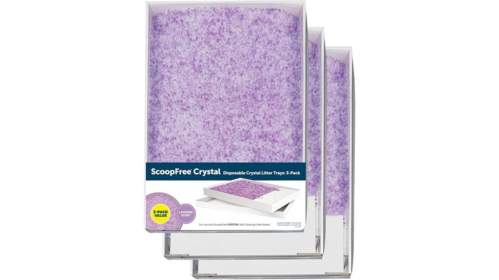 lavender scented crystal cat litter trays
