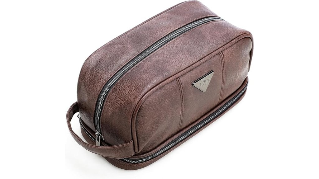 leather men s travel toiletry bag