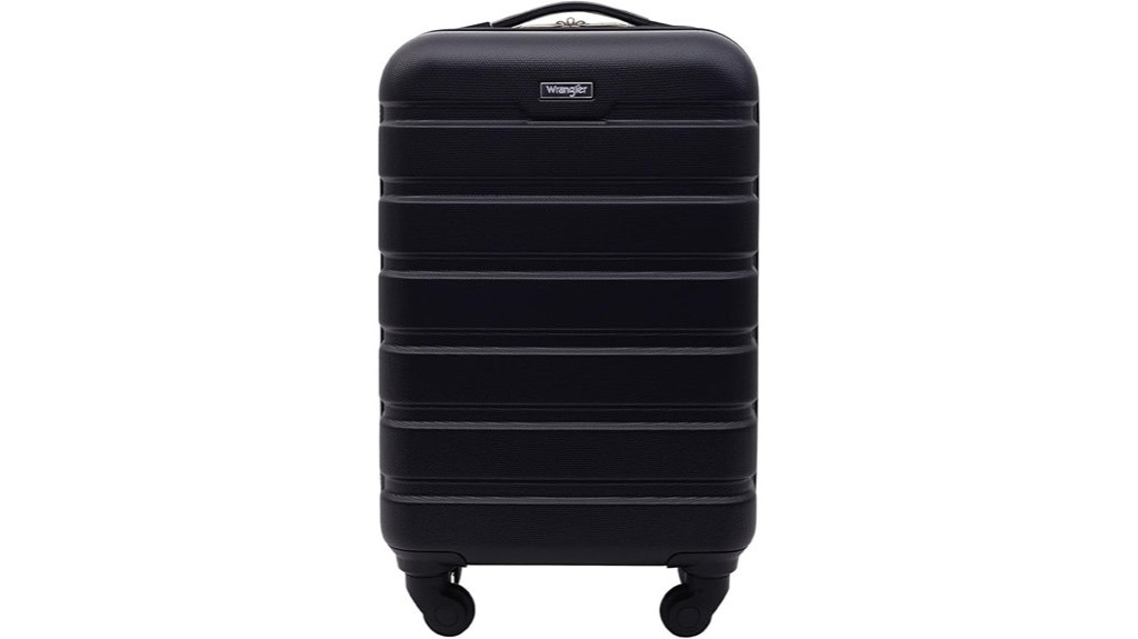 lightweight black carry on spinning luggage