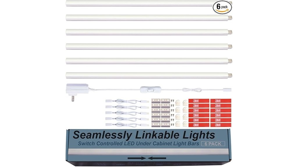 linkable led under cabinet lighting bars