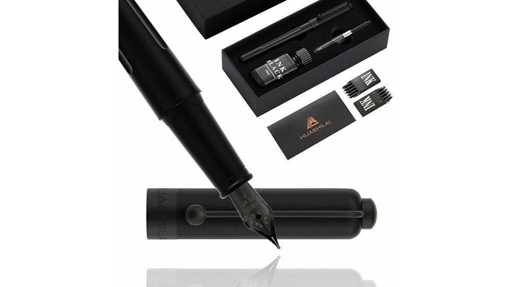luxury matte black fountain pen