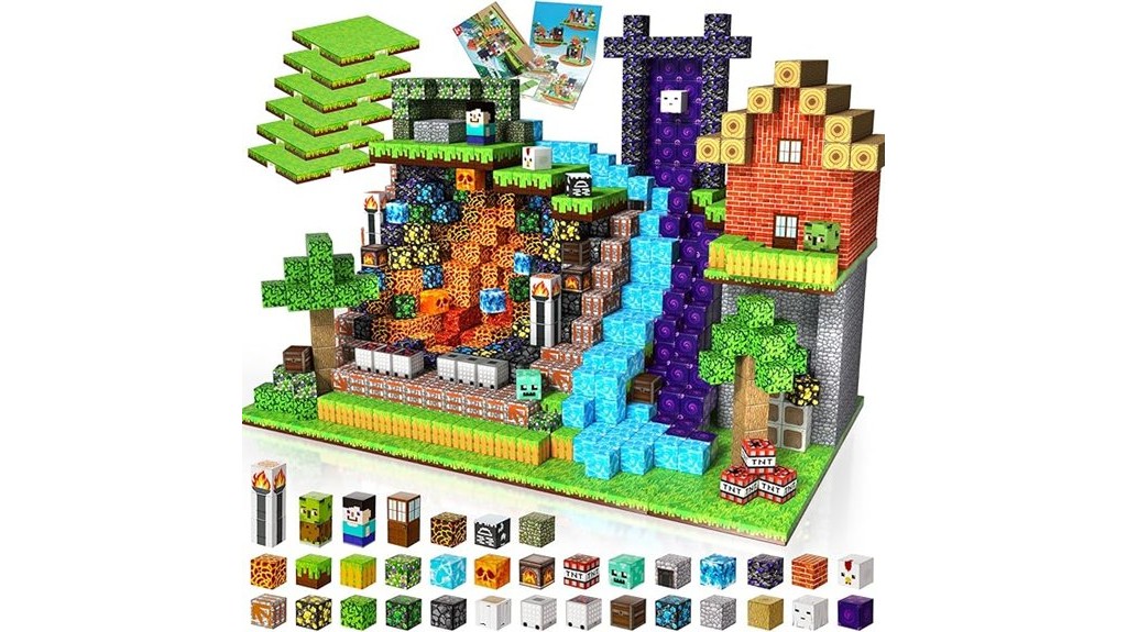 magnetic building blocks with baseplate