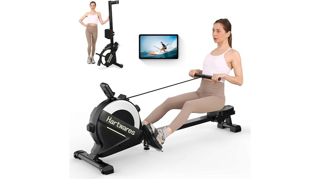magnetic home rowing exercise machine