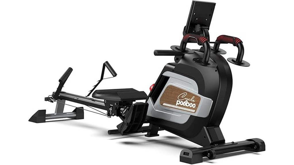 magnetic rowing exercise equipment