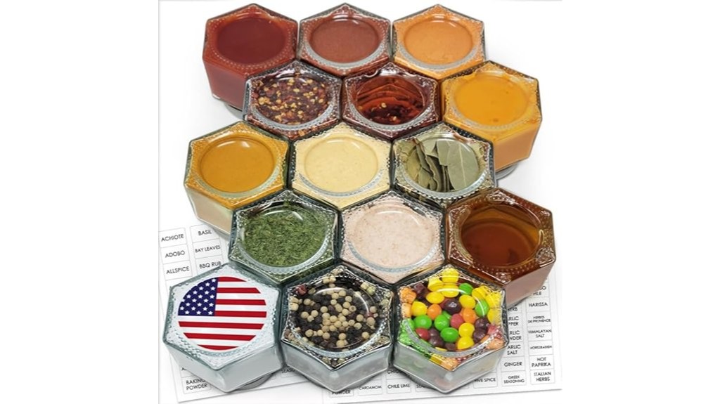 magnetic spice jars set