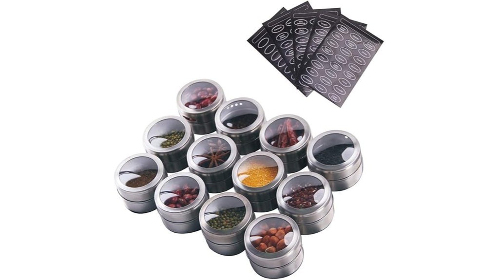magnetic spice tins stainless steel containers