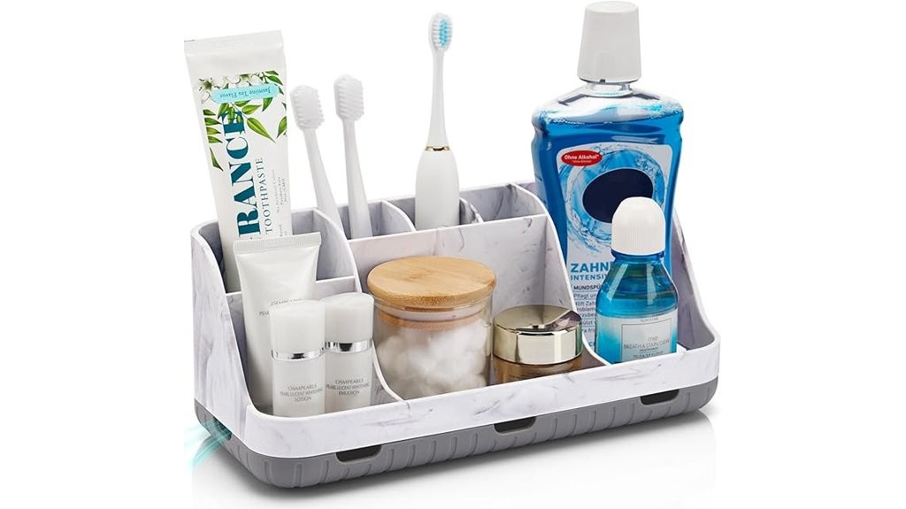 marble bathroom accessory storage organizer