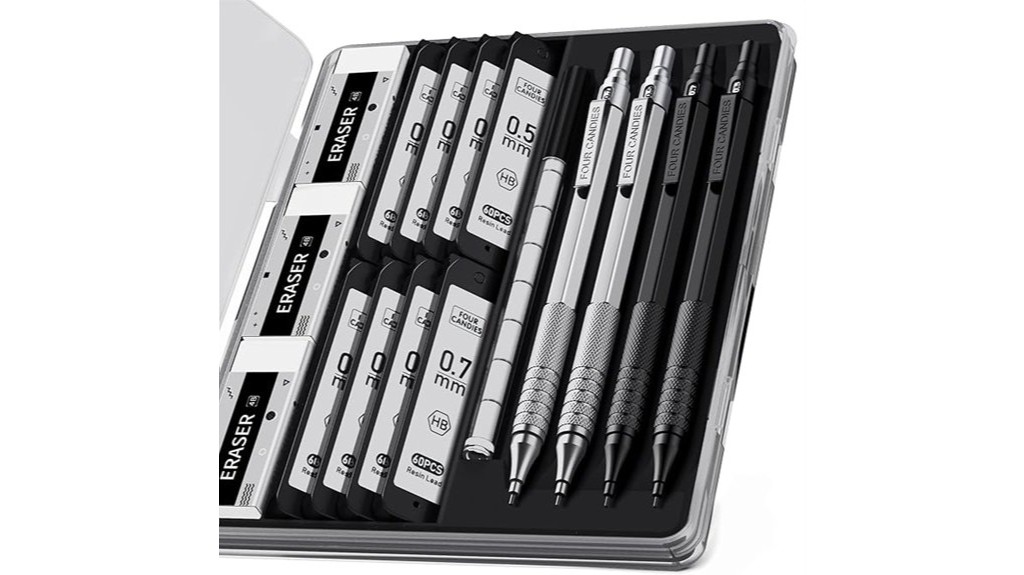 metal mechanical pencils set