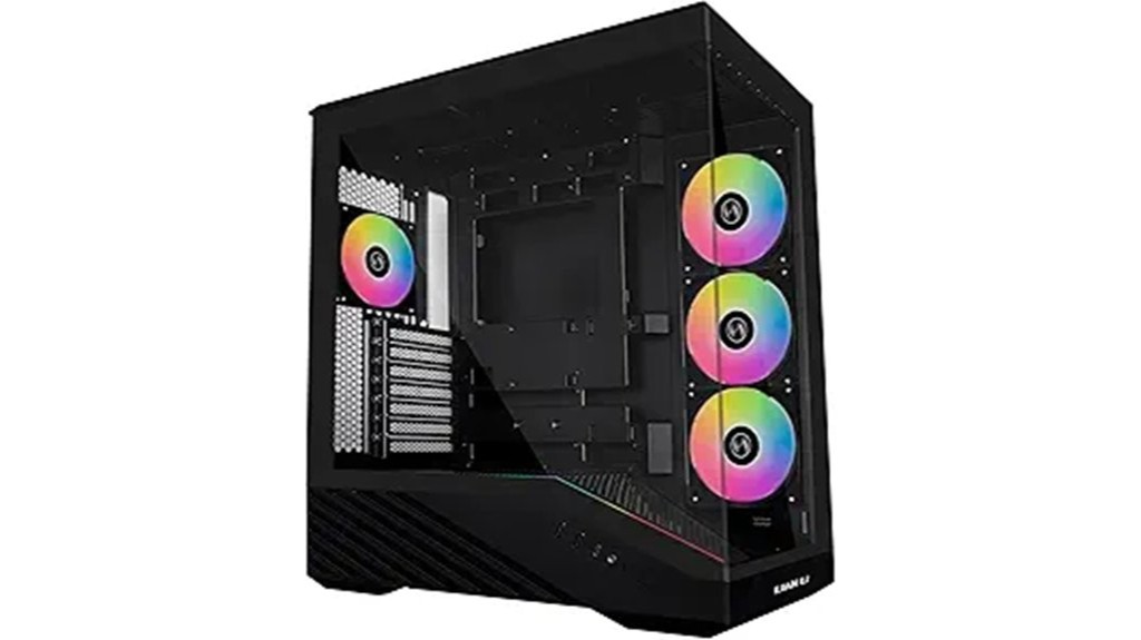 mid tower pc case black