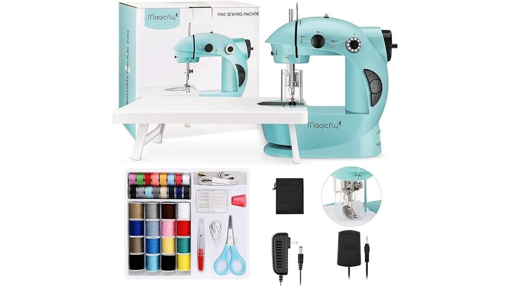 mini blue beginner sewing