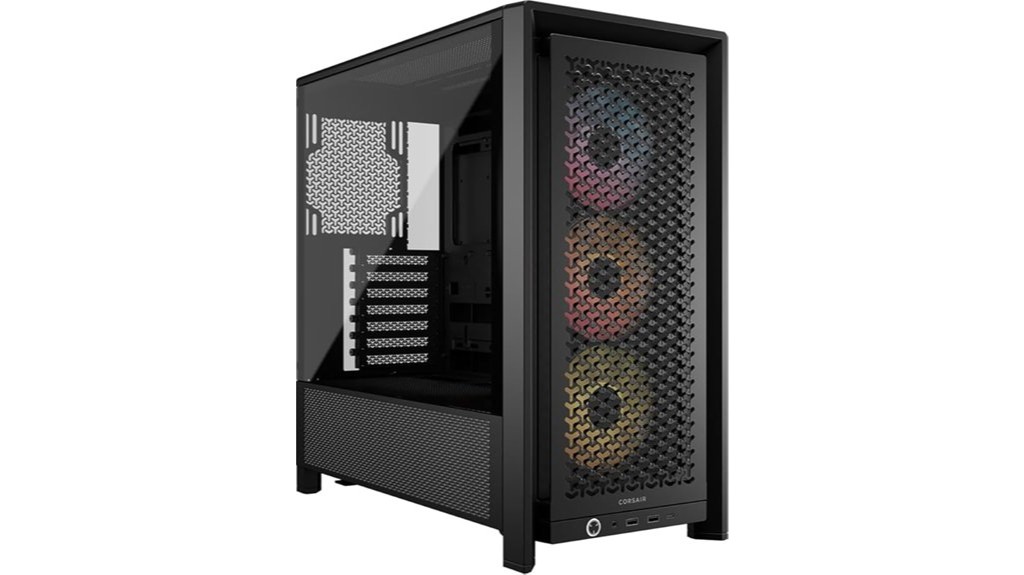 modular argb mid tower atx case