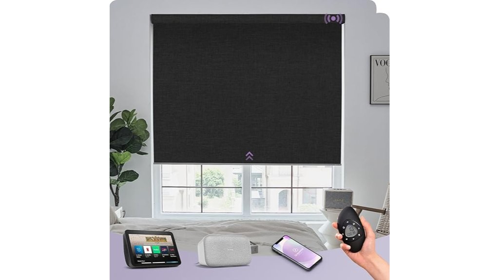 motorized smart black shades