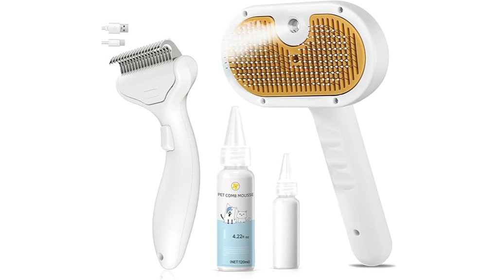multipurpose pet grooming steam brush