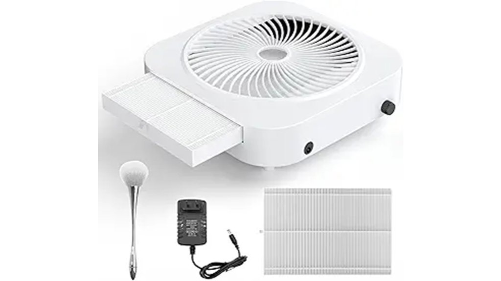 nail dust collector with reusable filter