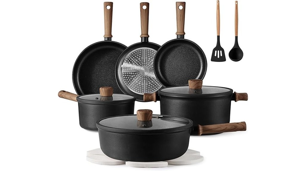 nonstick cookware induction compatible set