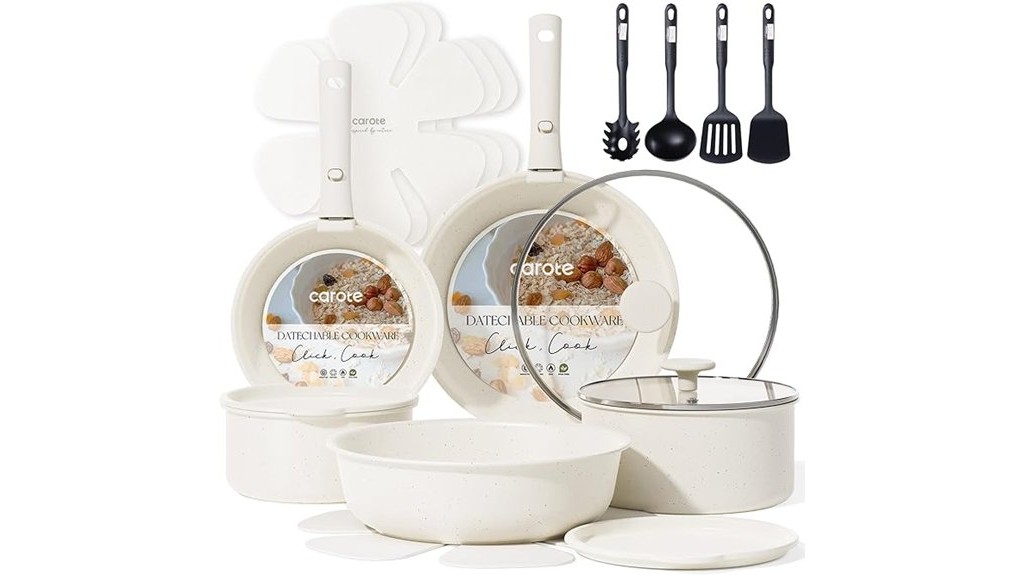 nonstick cookware set nineteen pieces