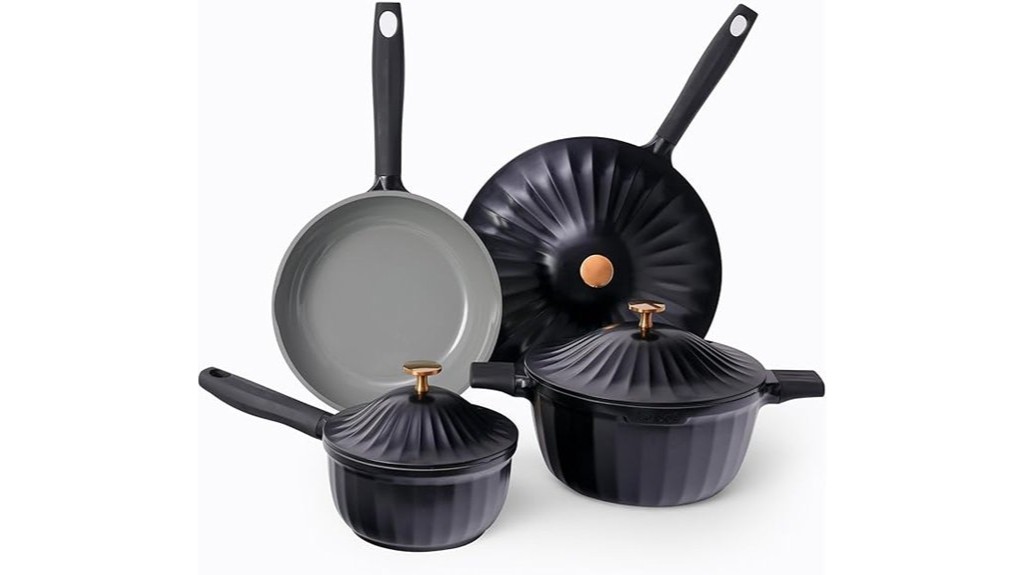 nonstick titanium ceramic aluminum cookware set