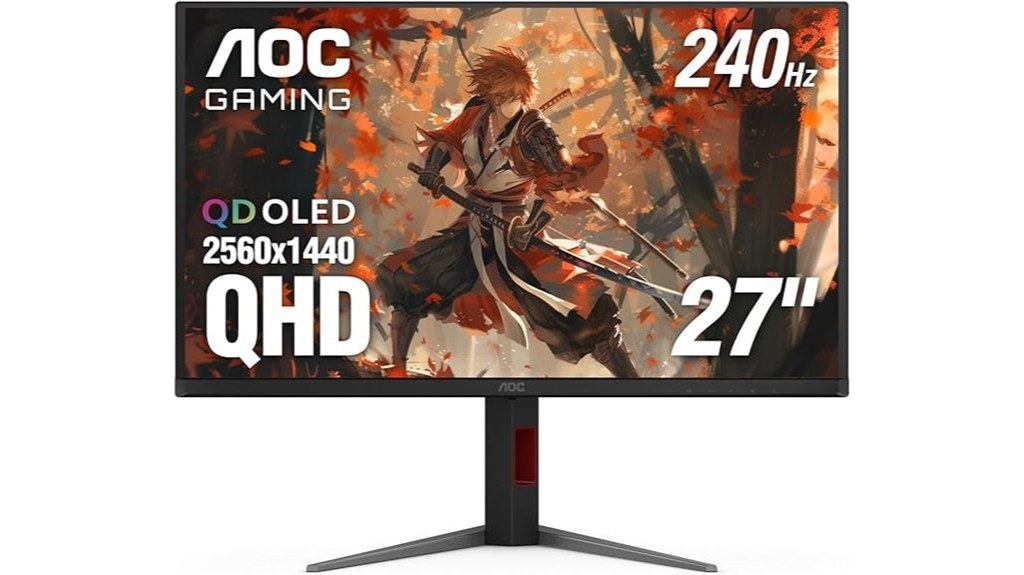 oled gaming monitor dimensions