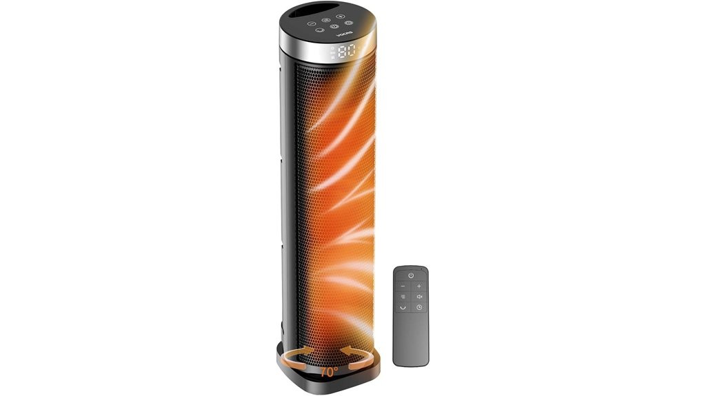 oscillating indoor electric space heater