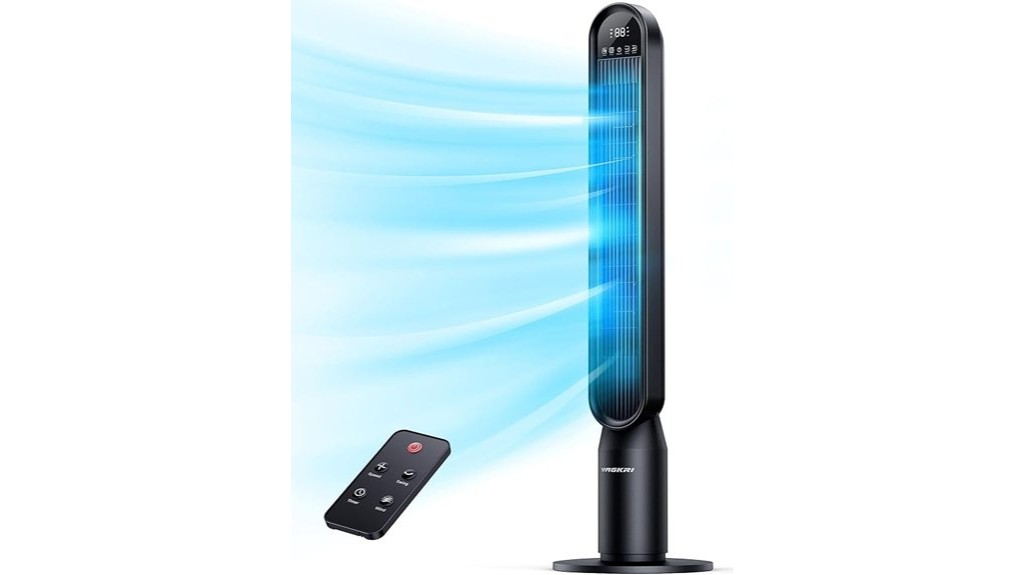 oscillating tower fan measures 42 inches