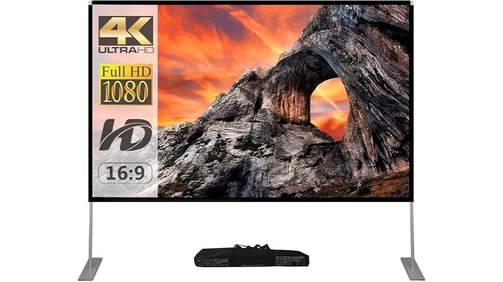 outdoor projector screen stand 100 inch