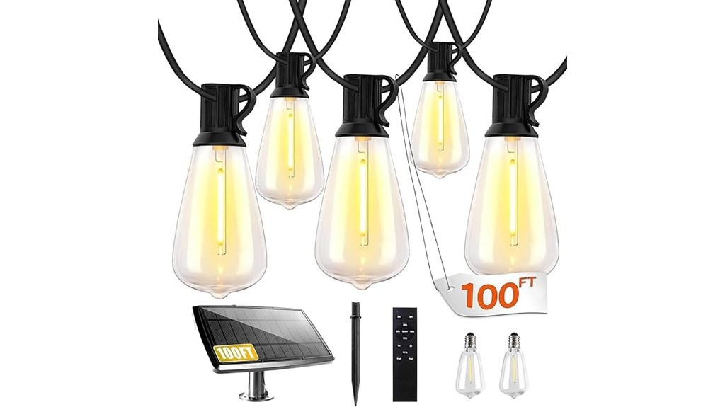 outdoor solar powered string lights