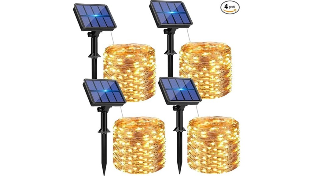 outdoor solar powered string lights