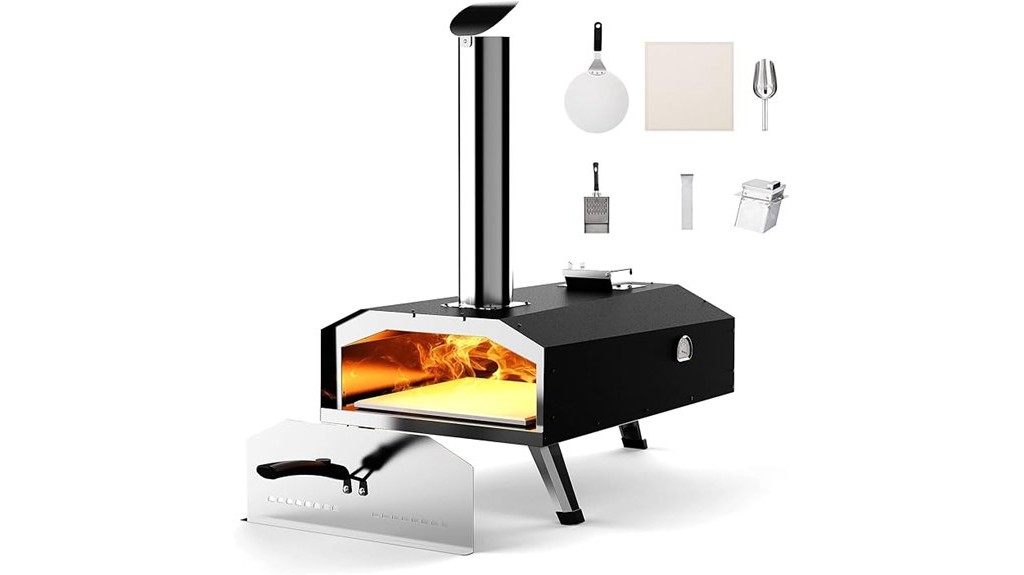 outdoor wood fired pellet pizza oven