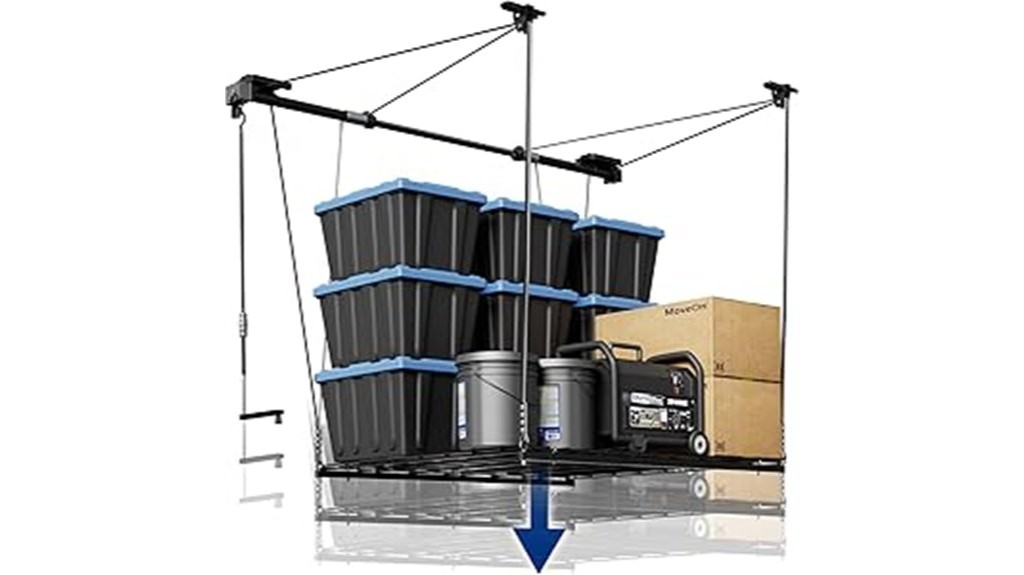 overhead garage storage weight capacity