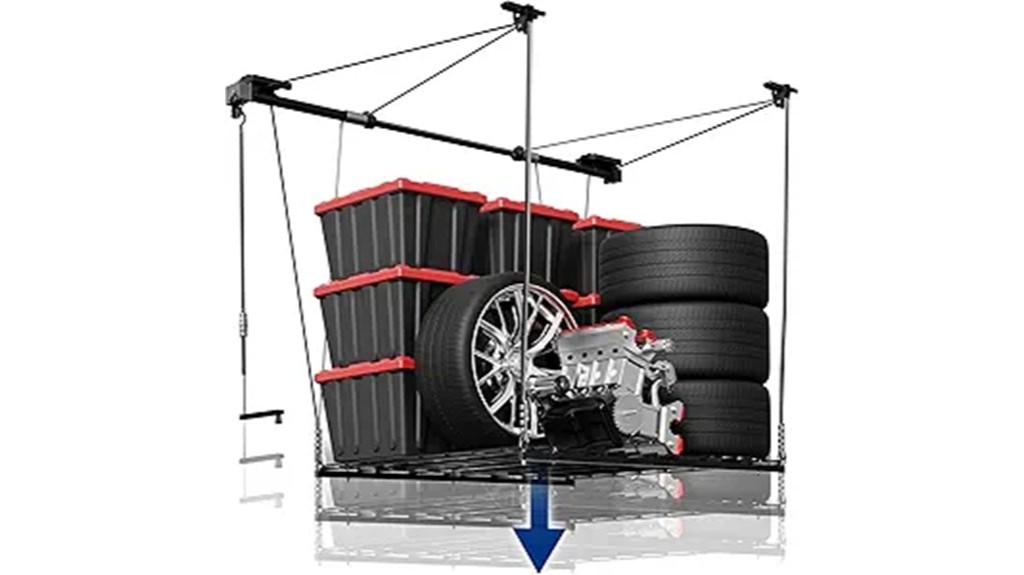 overhead storage 300 lbs capacity
