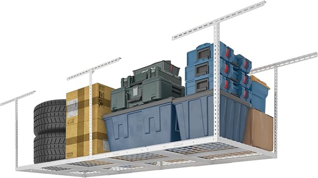 overhead storage rack 600lbs capacity