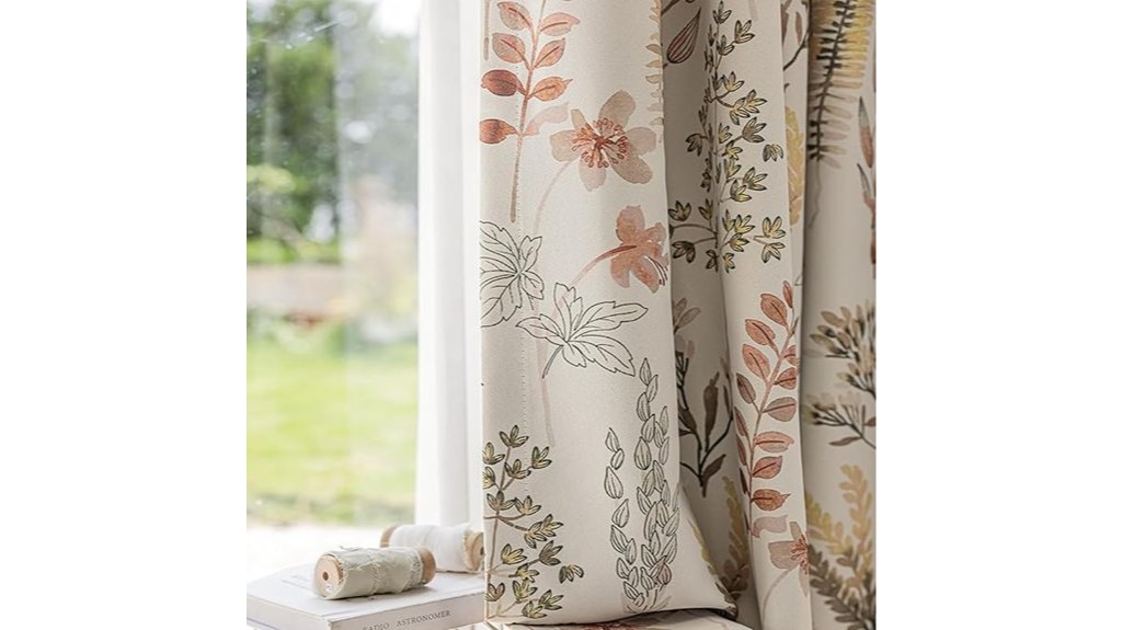 patterned bedroom blackout curtains