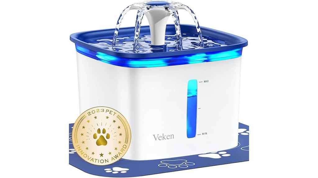 pet fountain cats dogs blue