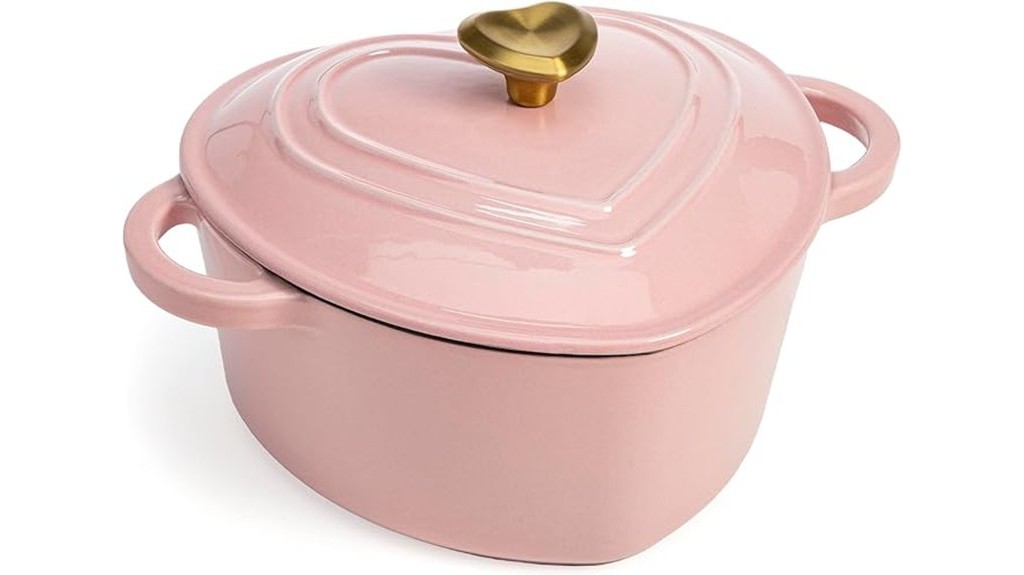 pink cast iron dutch oven