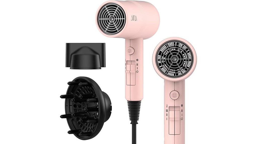 pink hairdryer with diffuser