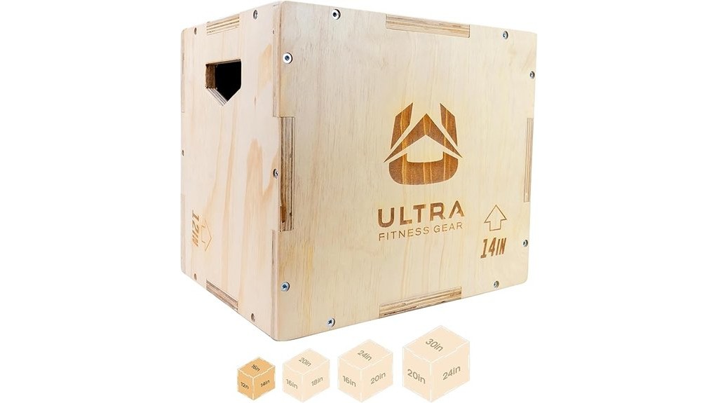 plyometric jump training wooden plyo box