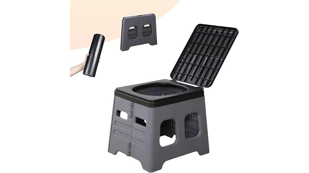 portable adult sized camping toilet
