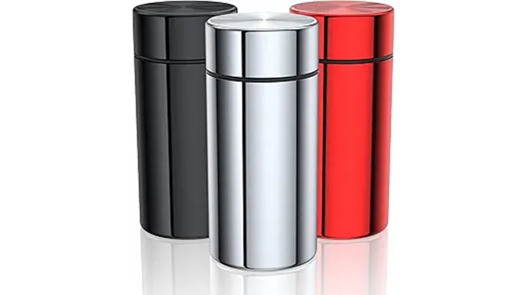 portable aluminum storage jars