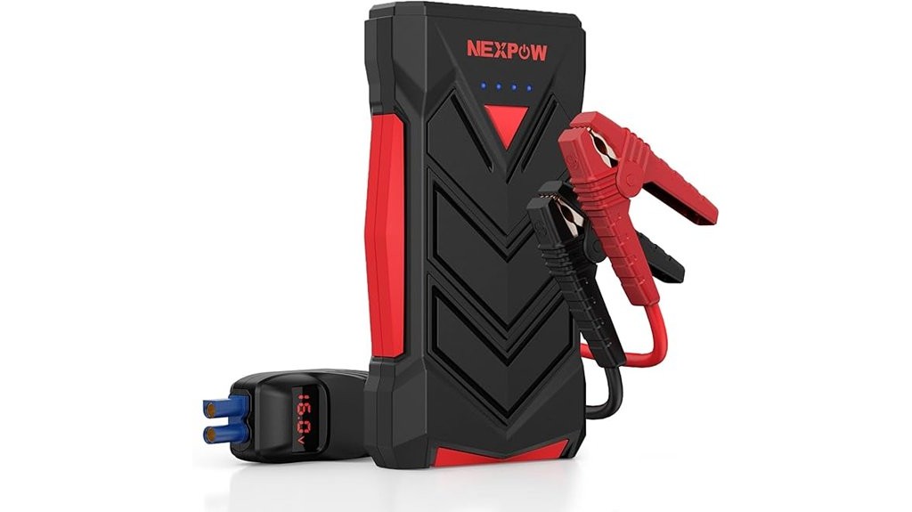 portable battery jump starting power source