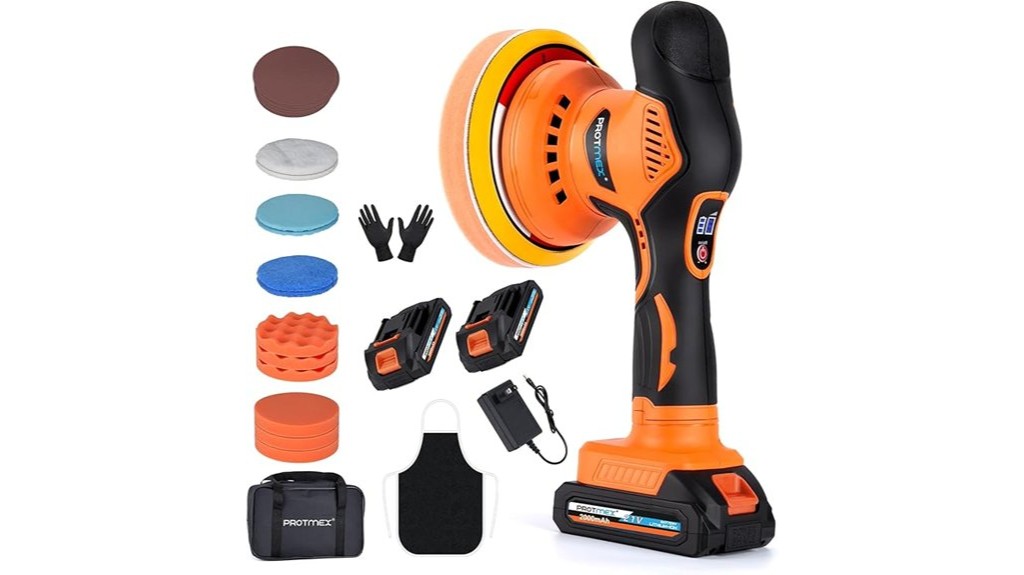 portable cordless car buffer polisher