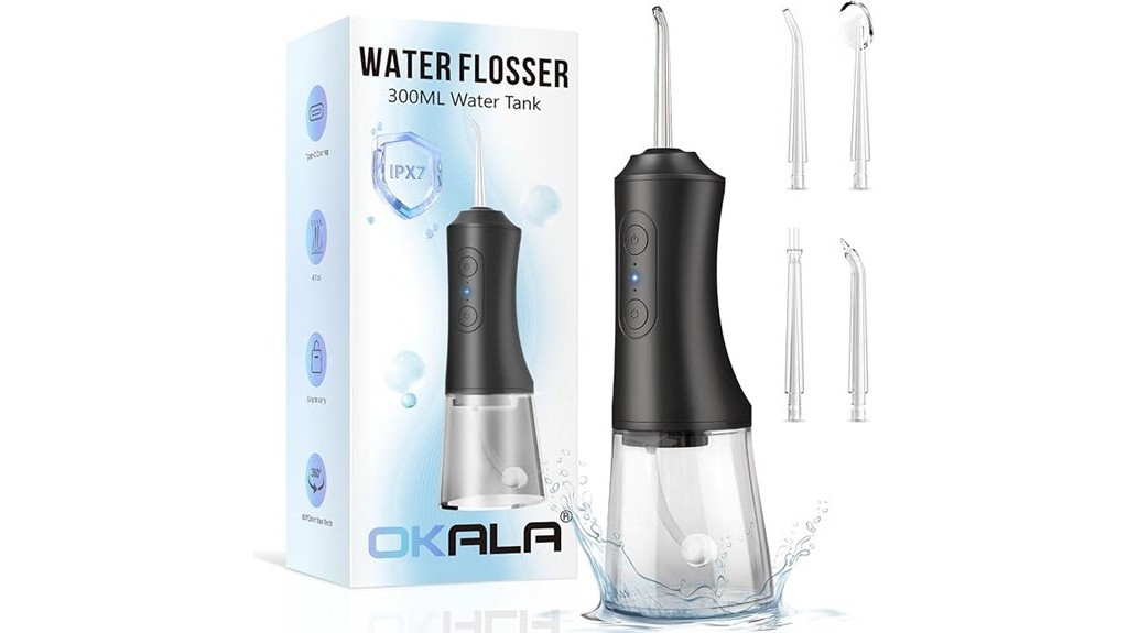 portable cordless dental water flosser