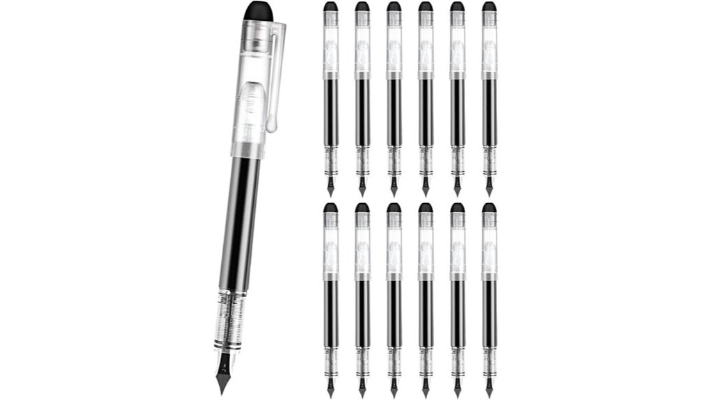 portable disposable fountain pens black