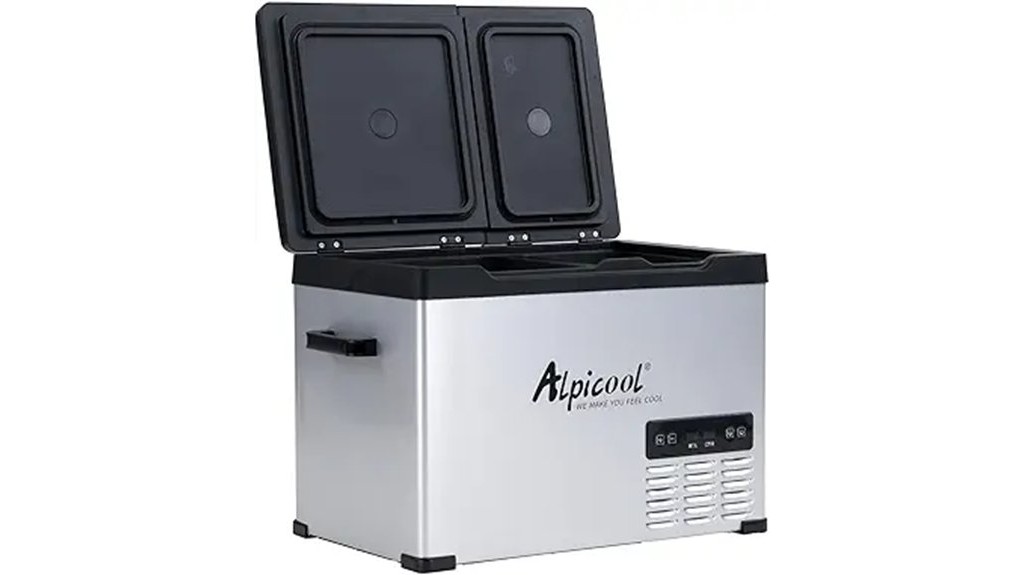 portable dual temperature car refrigerator freezer