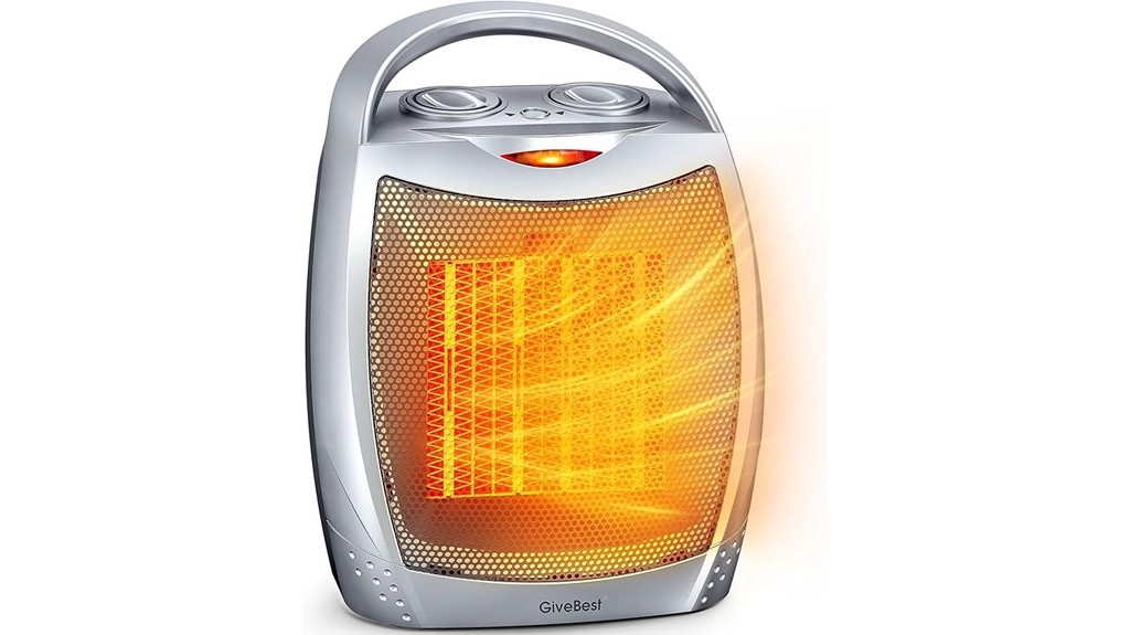 portable electric space heater with power control