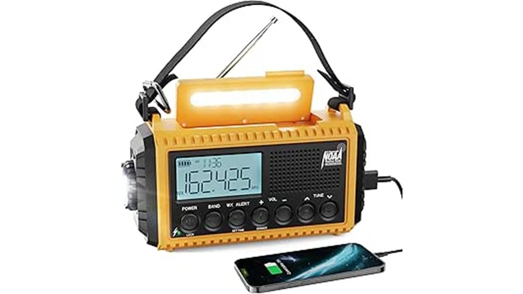 portable emergency radio communication device
