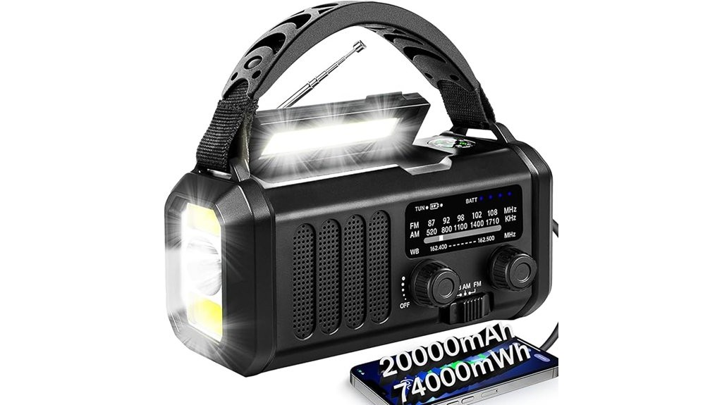 portable emergency radio power source