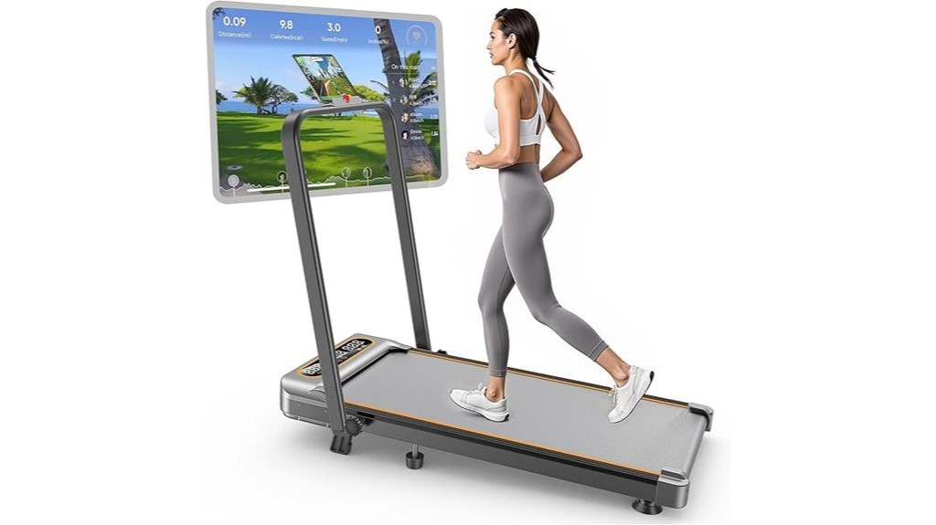 portable foldable inclined treadmill