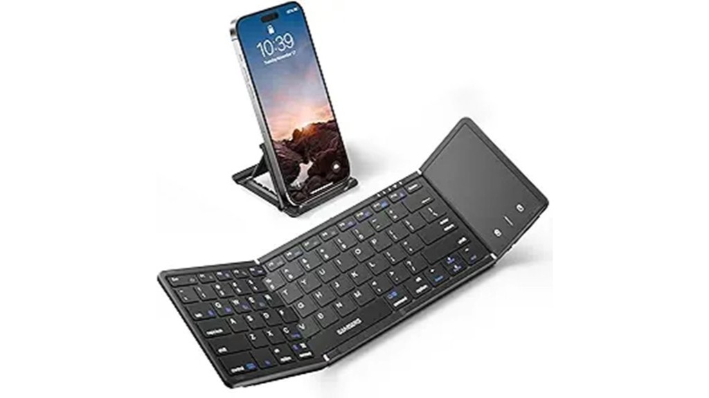 portable folding bluetooth keyboard touchpad